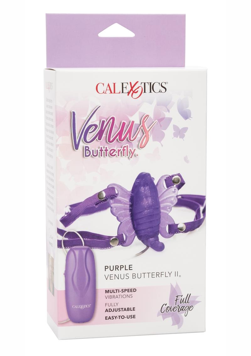 Venus Butterfly II Strap-On with Wired Remote Control - Purple