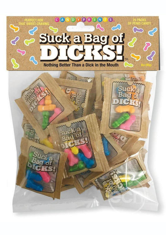 Candyprints Suck A Bag Of Dicks Assorted Flavors (25 packs per bag)