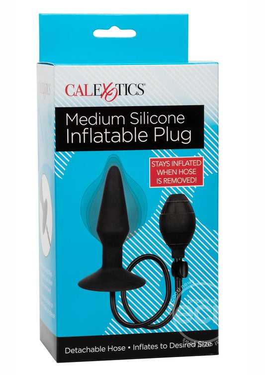 Medium Silicone Inflatable Plug - Black