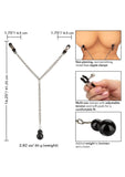 Nipple Play Weighted Dual Tier Nipple Clamps - Silver