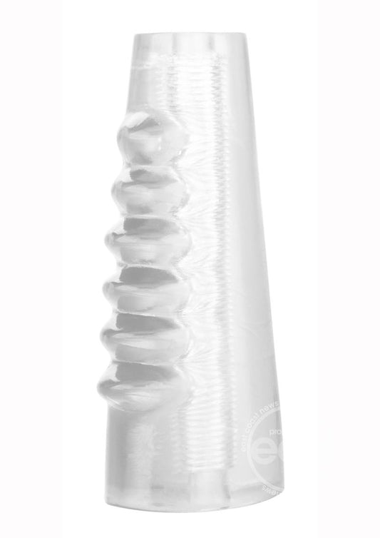 Hot Rod Xtreme Enhancer Penis Sleeve with Tiered Ridges - Clear