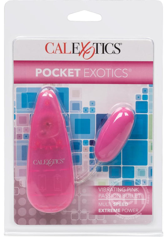 Pocket Exotics Vibrating Pink Passion Bullet - Pink