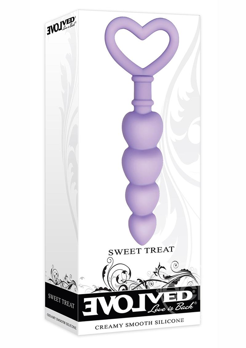 Sweet Treat Silicone Anal Beads - Purple