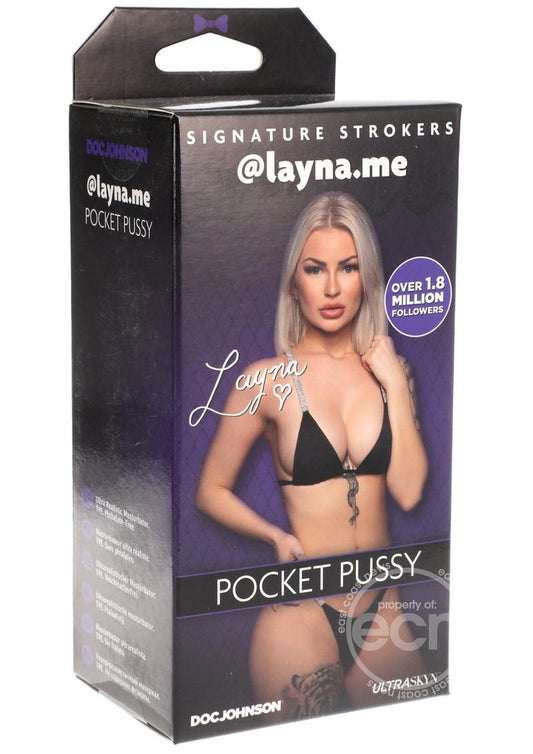 Signature Strokers Girls of Social Media @layna.me Pocket Pussy Masturbator - Vanilla