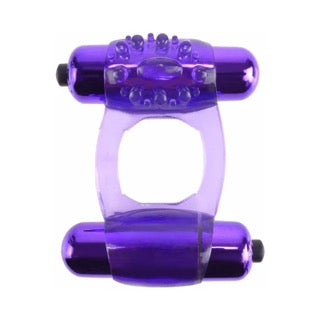 Pipedream Fantasy C-Ringz Duo-Vibrating Super Ring With Dual Bullets Purple