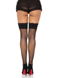 Violet Fishnet Thigh High Stockings