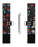 Ouch! Old School Tattoo Style Printed Ankle Cuffs Multi-Color