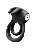 VeDO Thunder Bunny Rechargeable Silicone Dual Cock Ring - Just Black