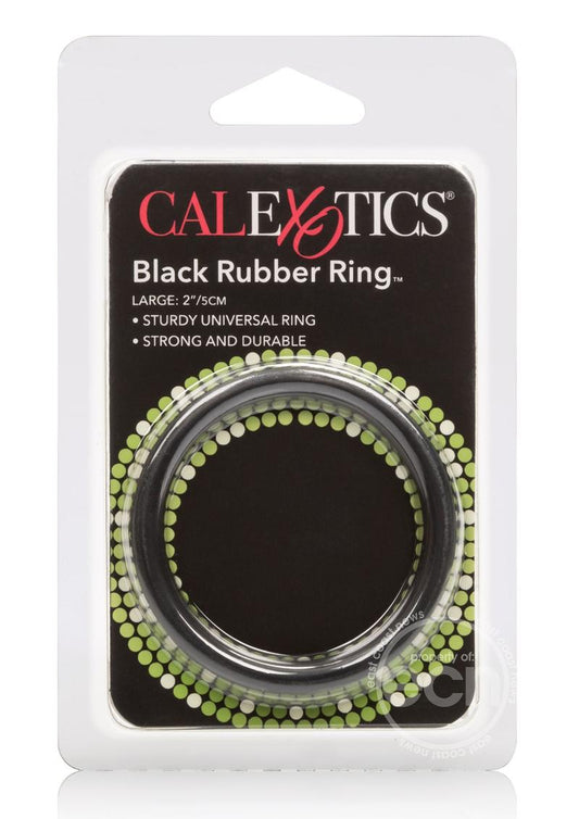 Black Rubber Cock Ring - Large - Black