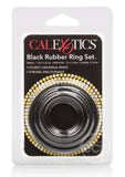 Black Rubber Cock Rings (3 Piece Set) - Black