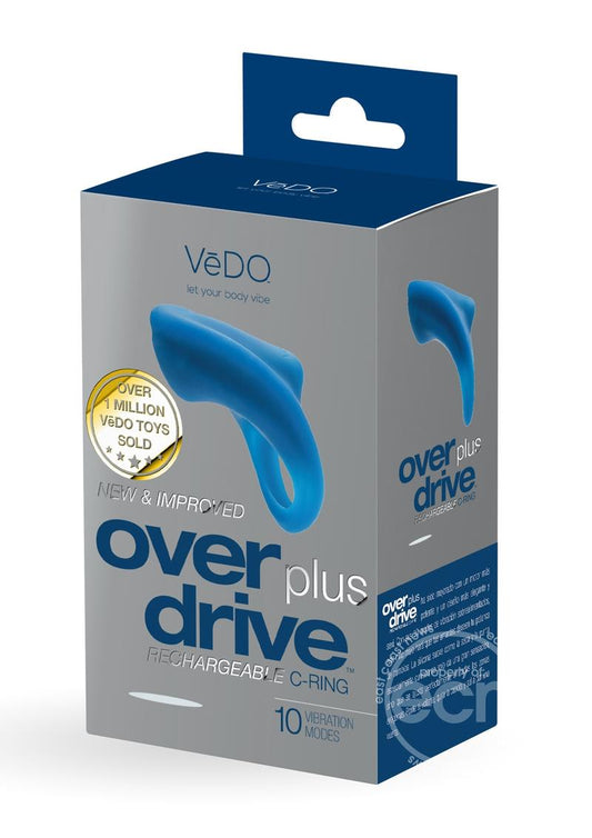 VeDO Overdrive Plus Rechargeable Vibrating Silicone Cock Ring - Midnight Madness