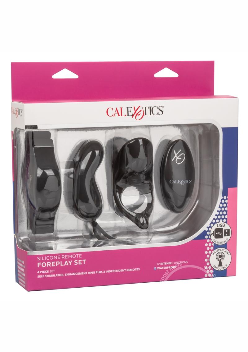 CalExotics Silicone Foreplay Kegel Ball Kit with Remote Control - Black