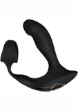 Zero Tolerance Strapped & Tapped Silicone Vibrating Prostate Stimulator with Remote Control - Black