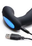 Alpha-Pro 7x P-Thump Rechargeable Vibrating Tapping Silicone Prostate Stimulator - Black