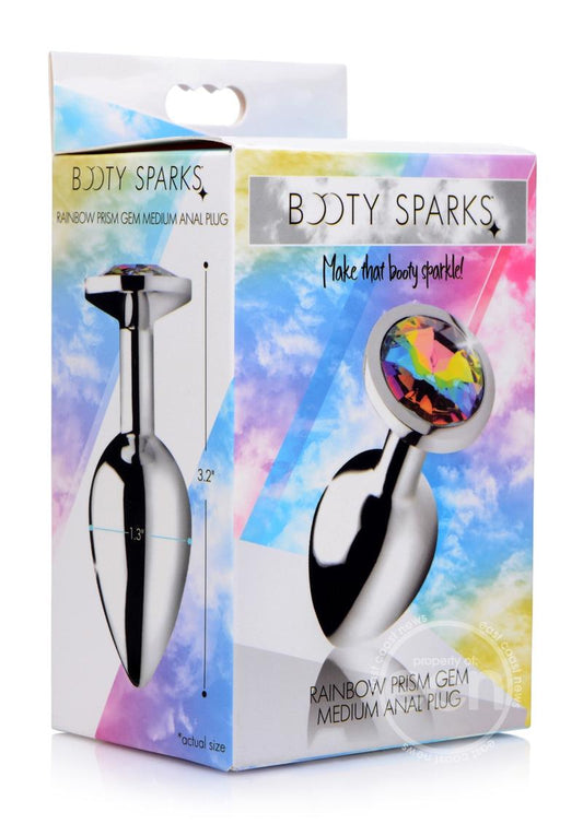 Booty Sparks Rainbow Prism Gem Anal Plug - Medium