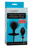 CalExotics Weighted Silicone Inflatable Plug - Black