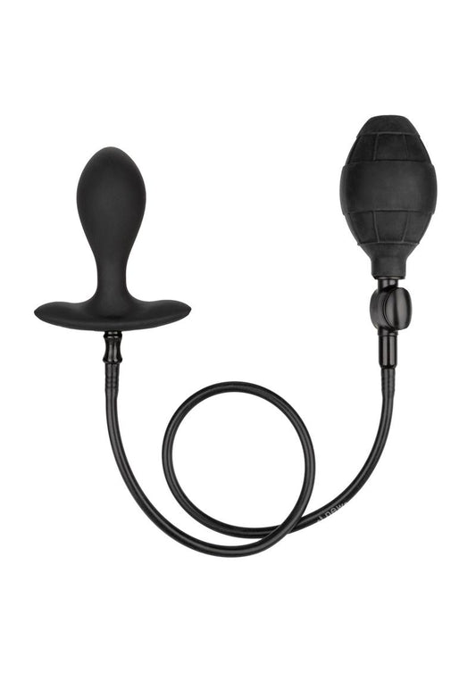 CalExotics Weighted Silicone Inflatable Plug - Black