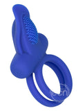 CalExotics Silicone Rechargeable Dual Pleasure Enhancer Cock Ring - Blue