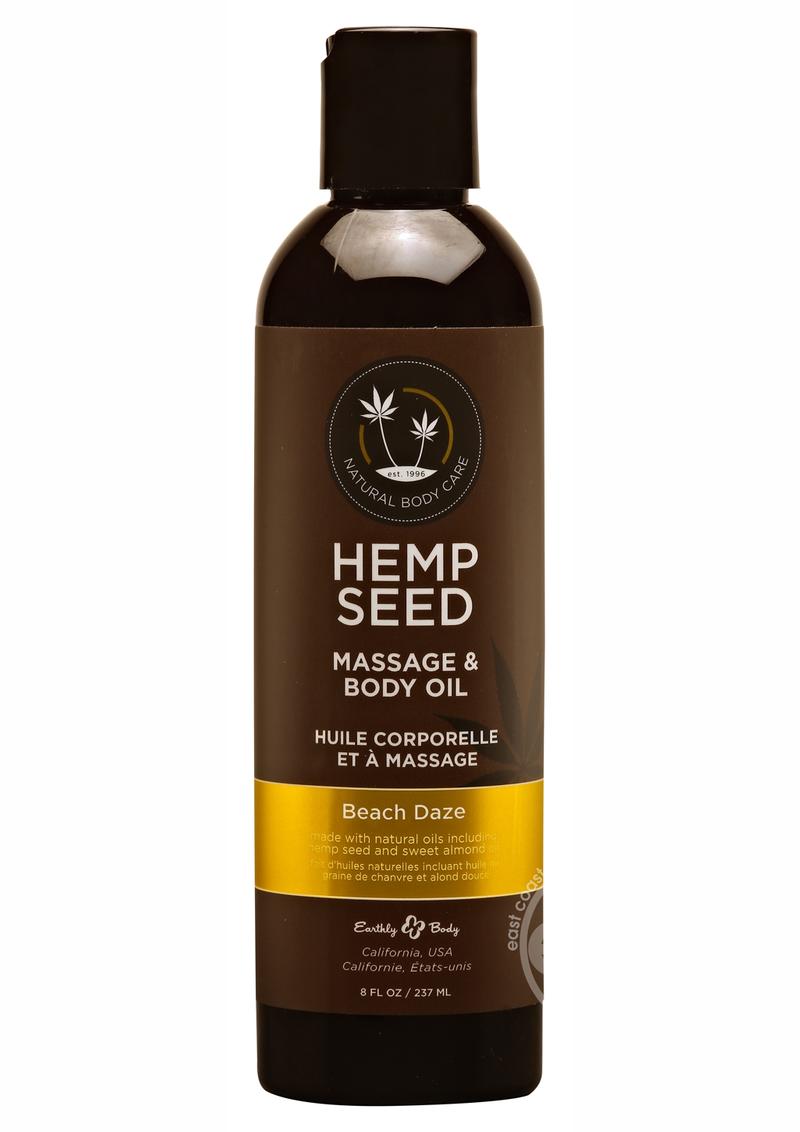 Earthly Body Hemp Seed Massage and Body Oil Beach Daze 8oz