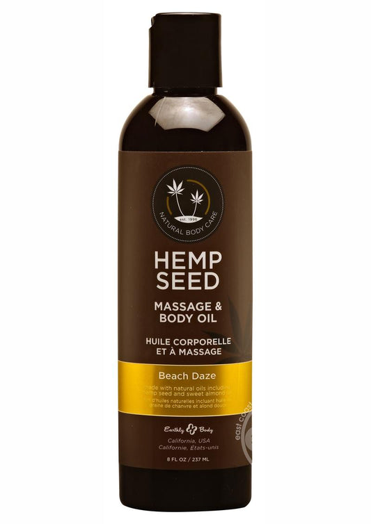 Earthly Body Hemp Seed Massage and Body Oil Beach Daze 8oz