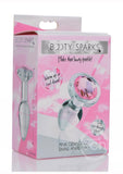 Booty Sparks Pink Gem Glass Anal Plug - Small - Pink