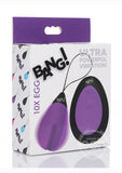 Bang! 10X Rechargeable Silicone Vibrating Egg with Remote Control