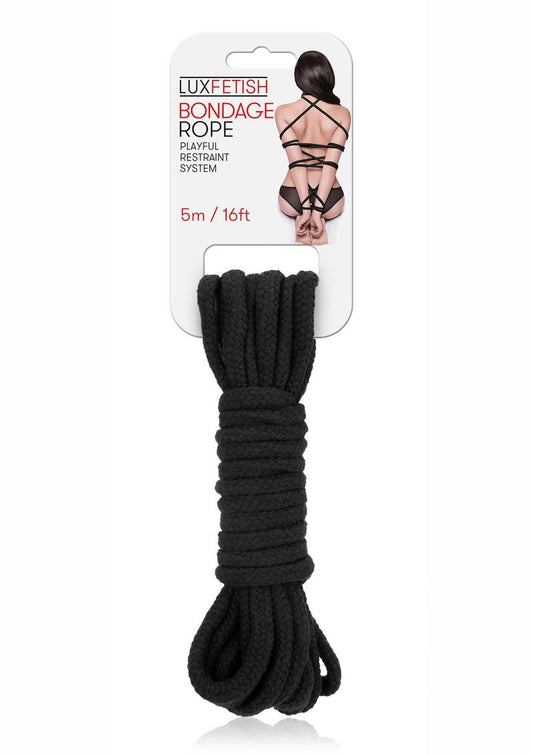 Lux Fetish Bondage Rope 5 m / 16 ft. Black