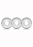 Oxballs Ringer Donut Cock Ring (3 Pack) - Clear