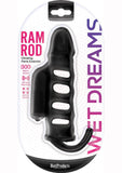 Wet Dreams Ram Rod Silicone Vibrating Penis Extender - Black(discontinued)
