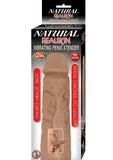 Natural Realskin Vibrating Penis Xtender - Chocolate