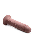 Thump It 7x Remote Control Vibrating & Thumping Silicone Rechargeable Dildo - 7.7in - Chocolate