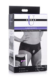 Strap U Lace Envy Black Crotchless Panty Harness - Black