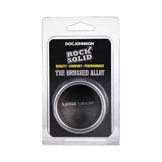 Rock Solid Brushed Alloy Large (1.75in X .75in) Silver