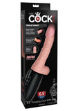 King Cock Plus Thrusting Cock with Balls 6.5in - Vanilla