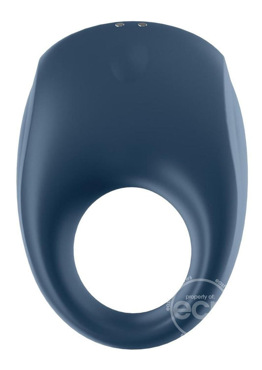 Satisfyer Strong One Rechargeable Silicone Couple's Ring - Blue