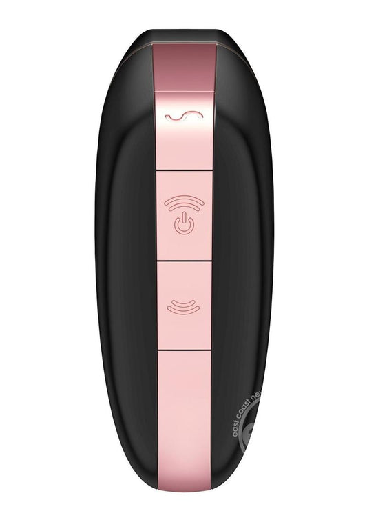 Satisfyer Love Triangle Rechargeable Silicone Clitoral Stimulator - Black/Rose Gold