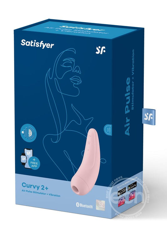 Satisfyer Curvy 2+ Rechargeable Silicone Clitoral Stimulator - Pink