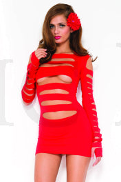 Heartbreaker Cut Out Long Sleeve Mini Dress