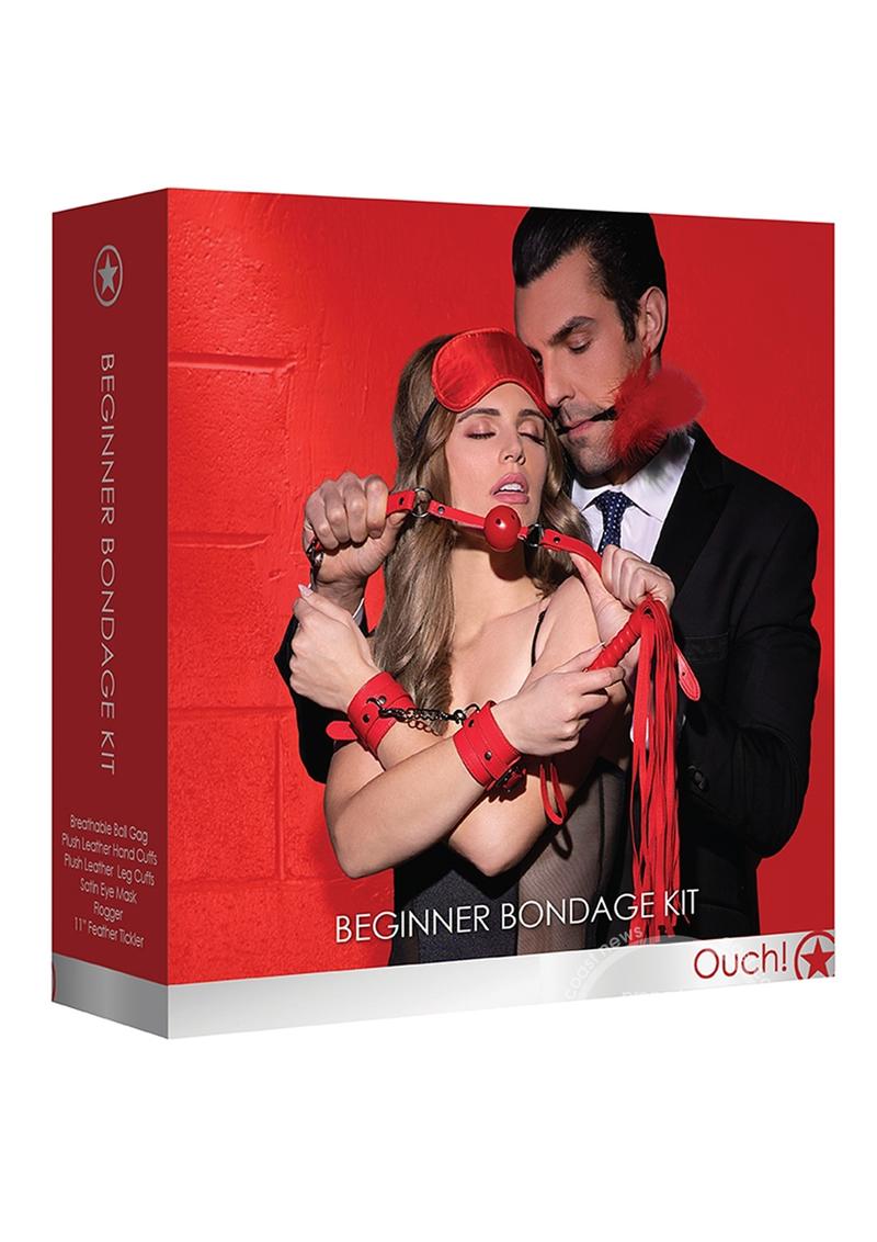 Ouch! Kits Beginners Bondage Kit 6pc - Red