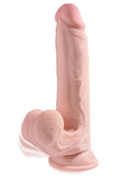 King Cock Triple Density Cock with Swinging Balls 9in - Vanilla