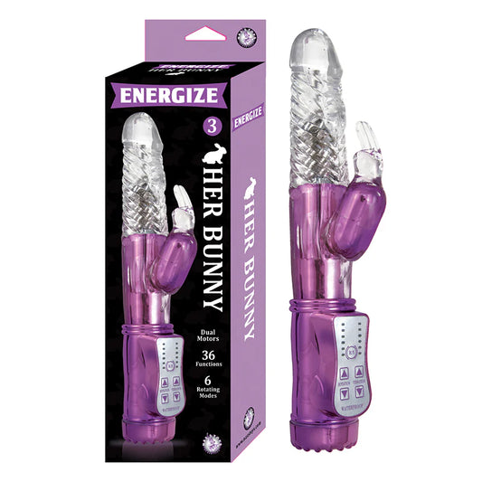 Energize Her Bunny 3 Dual Motor Rabbit Vibrator - Purple