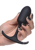 Heavy Hitters Premium Silicone Weighted Anal Plug - Small - Black