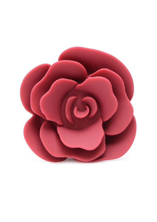 Master Series Booty Bloom Silicone Rose Anal Plug - Small - Red