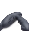 Alpha Pro 7X P-Strap Milker Silicone Rechargeable Vibrating Prostate Plug with Milking Bead, Cock & Ball Ring and Remote Control - Black