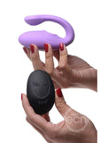 Inmi 7X Pulse Pro Pulsing Silicone Rechargeable Clit Stim Vibrator with Remote Control - Purple