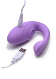 Inmi 7X Pulse Pro Pulsing Silicone Rechargeable Clit Stim Vibrator with Remote Control - Purple