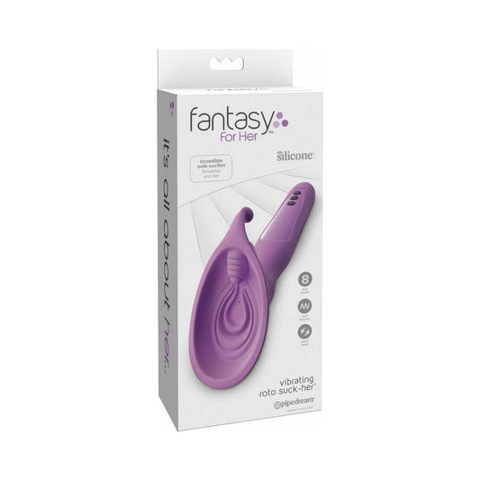 Pipedream Fantasy For Her Vibrating Roto Suck-Her Silicone Vulva Pump Purple