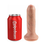 Pipedream King Cock 6 in. Uncut Cock Realistic Dildo With Moveable Foreskin & Suction Cup Beige