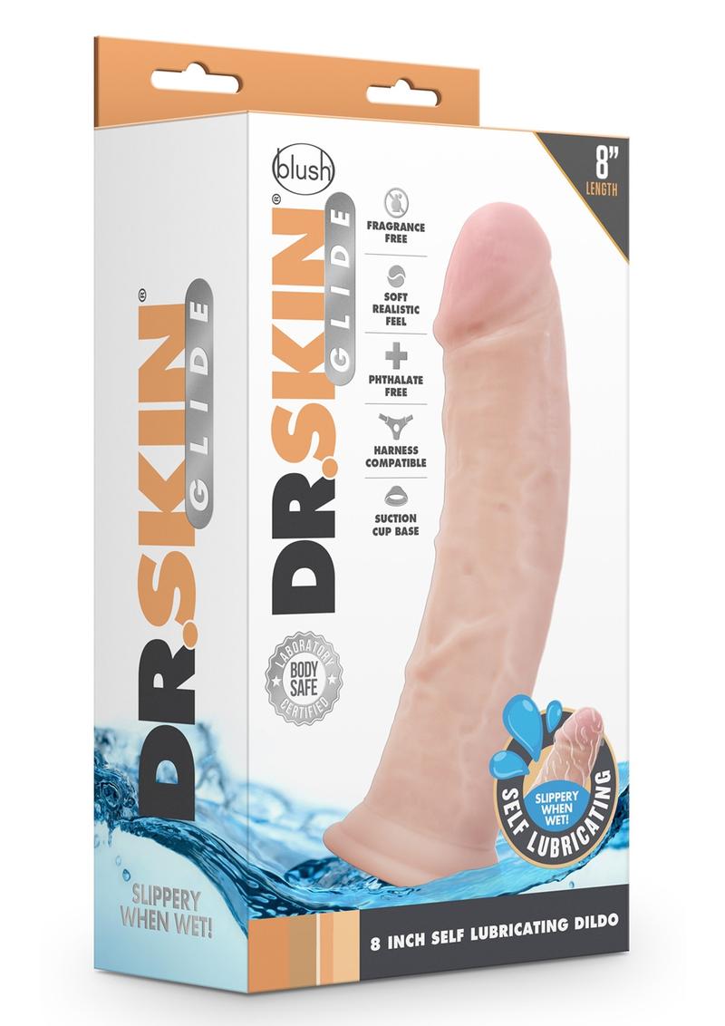 Dr. Skin Glide Realistic 8 in. Self-Lubricating Dildo