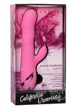 California Dreaming Santa Barbara Surfer Silicone Rechargeable Rabbit Vibrator - Pink